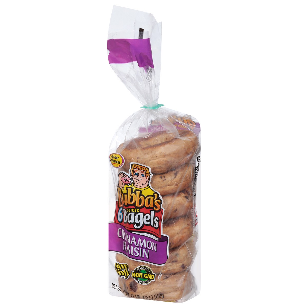 slide 9 of 9, Bubba's Cinnamon Raisin BaGels, 18 oz