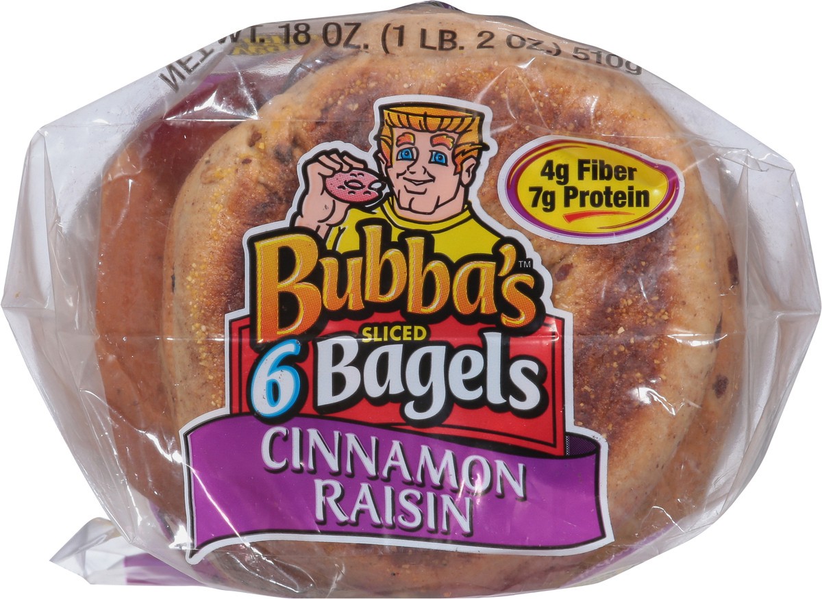 slide 4 of 9, Bubba's Cinnamon Raisin BaGels, 18 oz