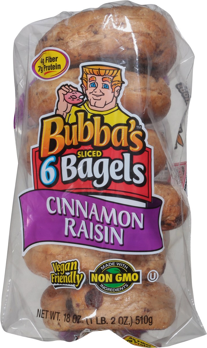 slide 2 of 9, Bubba's Cinnamon Raisin BaGels, 18 oz