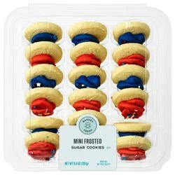 Bakery Fresh Patriotic Vanilla White & Blue Mini Frosted Cookies