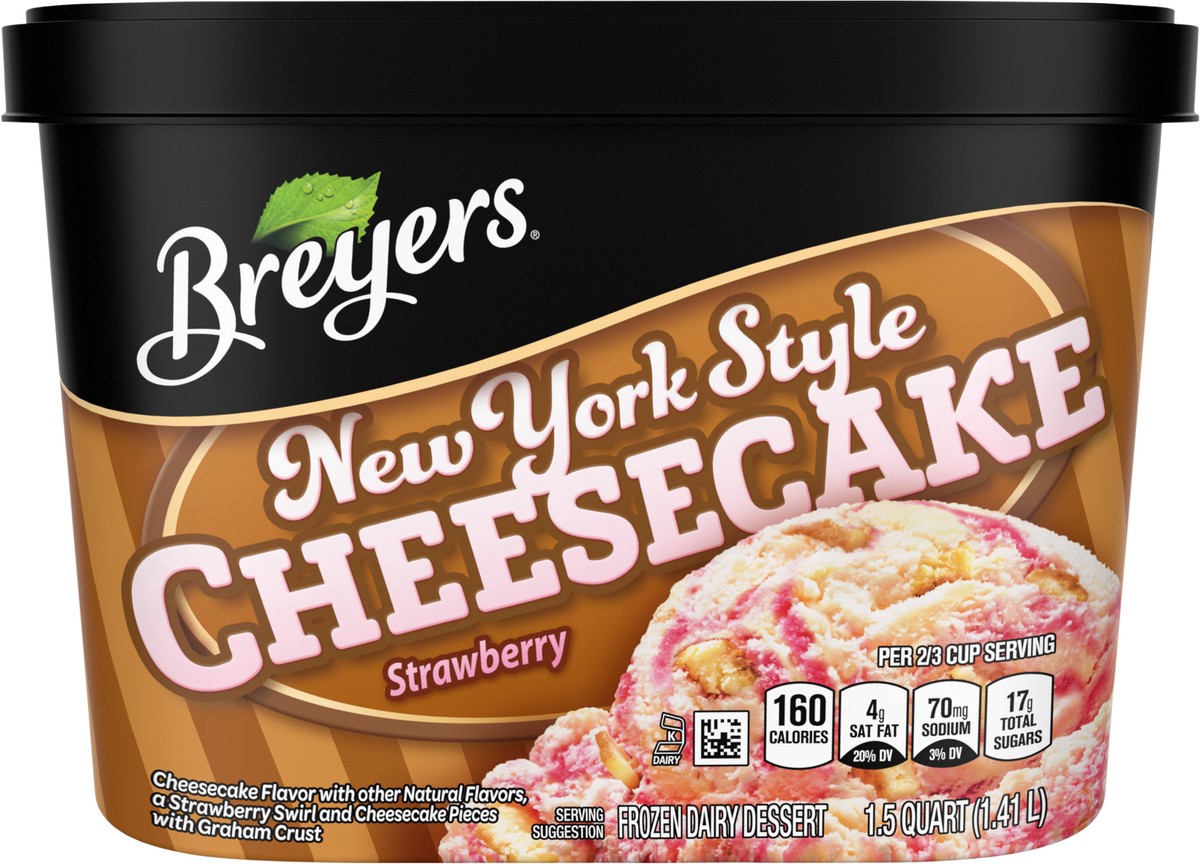 slide 4 of 5, Breyer's Breyers Frozen Dairy Dessert New York Style Cheesecake, 48 oz, 48 oz