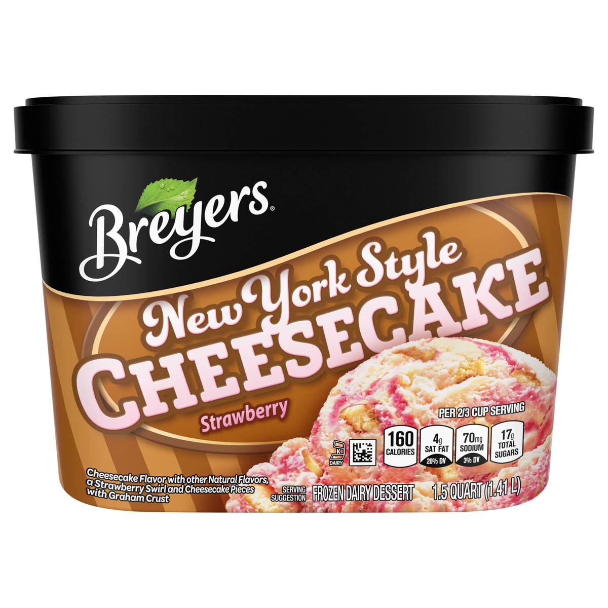 slide 1 of 5, Breyer's Breyers Frozen Dairy Dessert New York Style Cheesecake, 48 oz, 48 oz