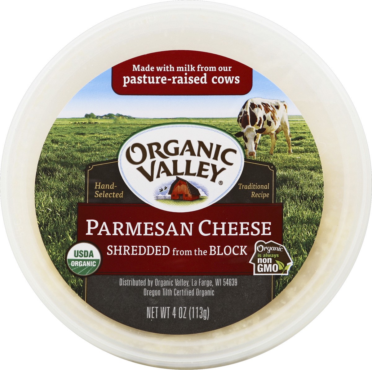 slide 2 of 4, ORGANIC VALLEY Organic Shredded Parmesan Cheese, 4 oz, 4 oz