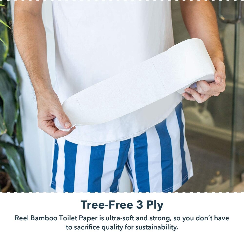 slide 3 of 5, Reel Bamboo Paper Bath Tissue 3 Ply - 12 Count, 12 ct