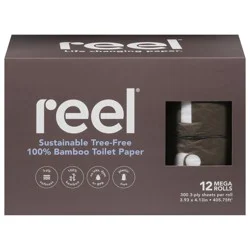 Reel Bamboo Paper Bath Tissue 3 Ply - 12 Count