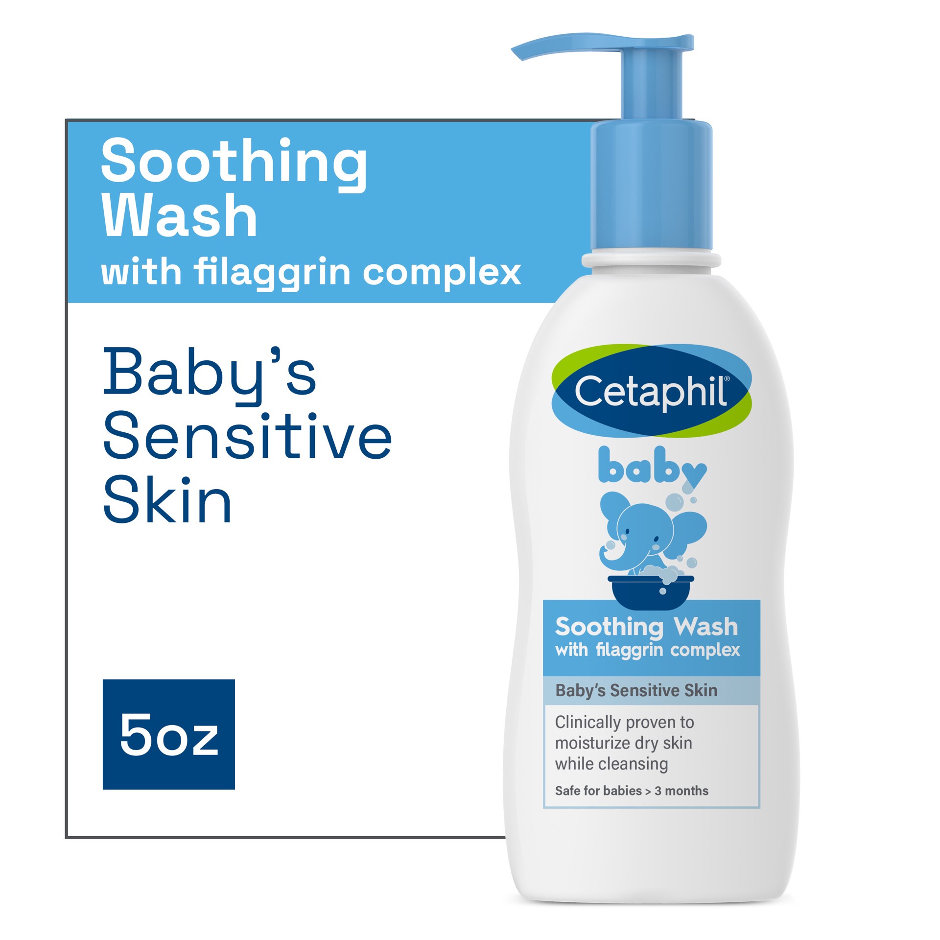 slide 1 of 7, Cetaphil Baby Soothing Wash, 5 oz, 5 oz