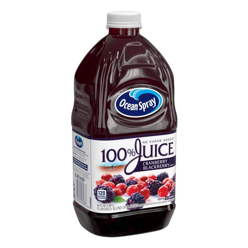 slide 2 of 4, Ocean Spray 100% Juice, Cranberry Blackberry, 64 fl oz