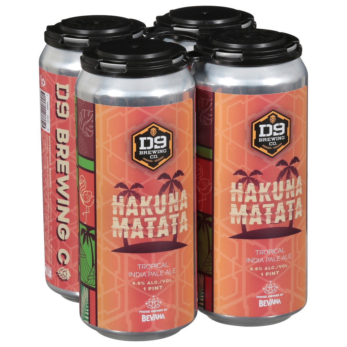 slide 11 of 11, D9 Brewing Co. Tropical India Pale Ale Hakuna Matata Beer 4 - 1 pint Cans, 4 ct; 16 oz