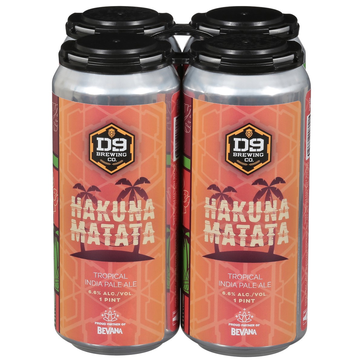 slide 4 of 11, D9 Brewing Co. Tropical India Pale Ale Hakuna Matata Beer 4 - 1 pint Cans, 4 ct; 16 oz
