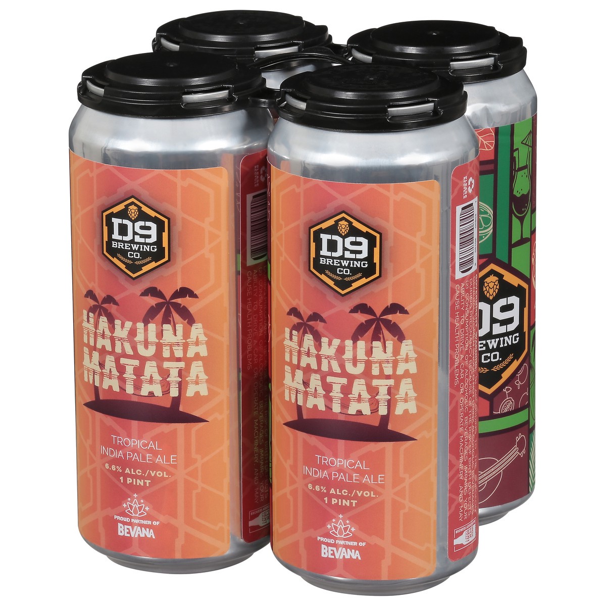 slide 5 of 11, D9 Brewing Co. Tropical India Pale Ale Hakuna Matata Beer 4 - 1 pint Cans, 4 ct; 16 oz
