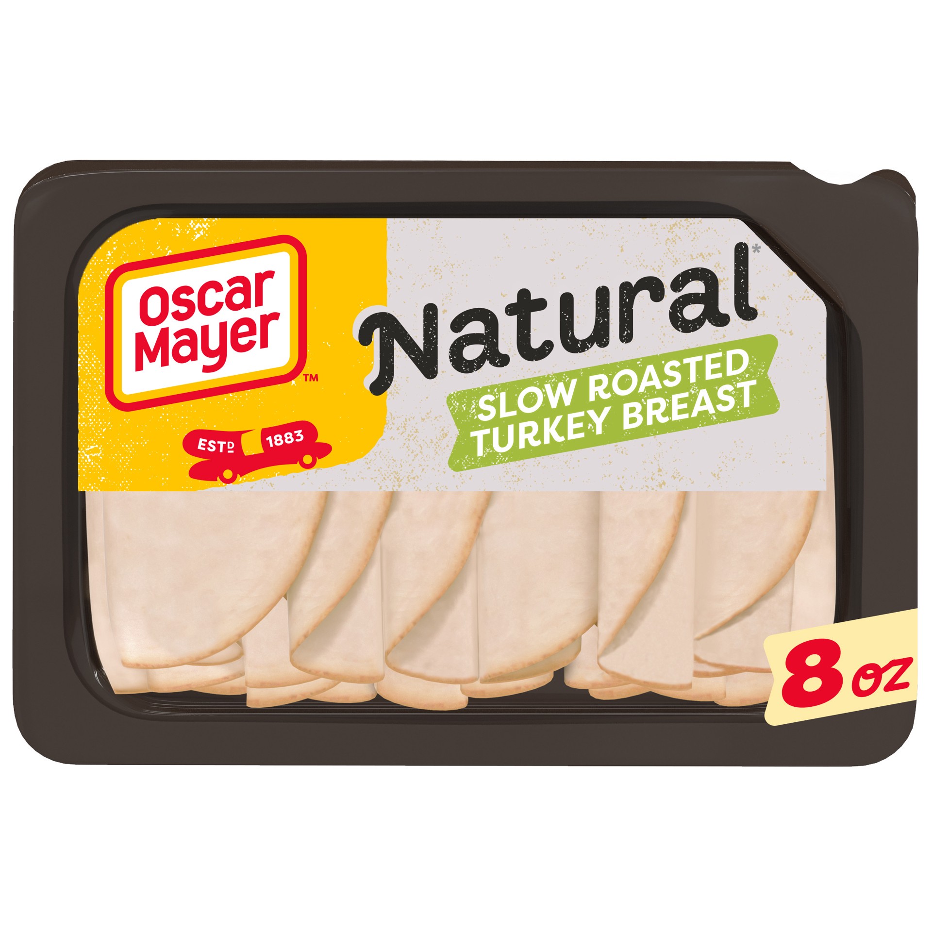 slide 1 of 9, Oscar Mayer Natural Slow Roasted Sliced Turkey Breast Deli Lunch Meat, 8 oz Package, 8 oz