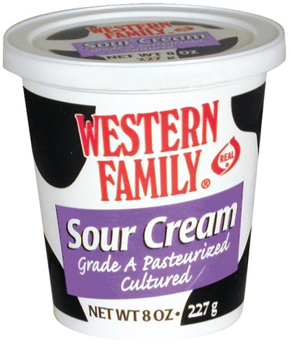 slide 1 of 1, Western Family Sour Cream, 8 oz