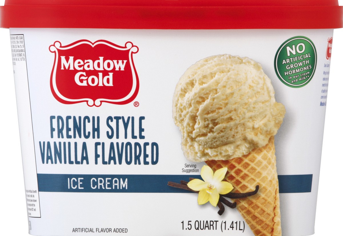 slide 2 of 6, Meadow Gold French Style Vanilla Flavored Ice Cream 1.5 qt, 48 fl oz