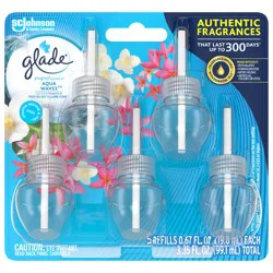 Glade PlugIns Refills Aqua Waves Scented Oil 5 - 0.67 fl oz Refiils