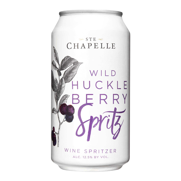 slide 1 of 5, Ste. Chapelle Wild Huckleberry Spritz Wine Spritz Single Can, 375 ml