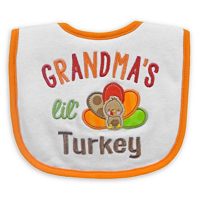 slide 1 of 2, Neat Solutions Grandma's Lil' Turkey'' Bib - White'', 1 ct