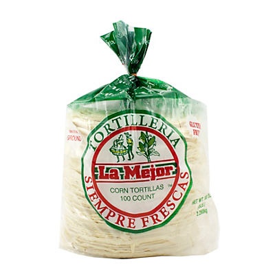 slide 1 of 1, La Mejor White Corn Tortillas, 100 ct; 5 lb