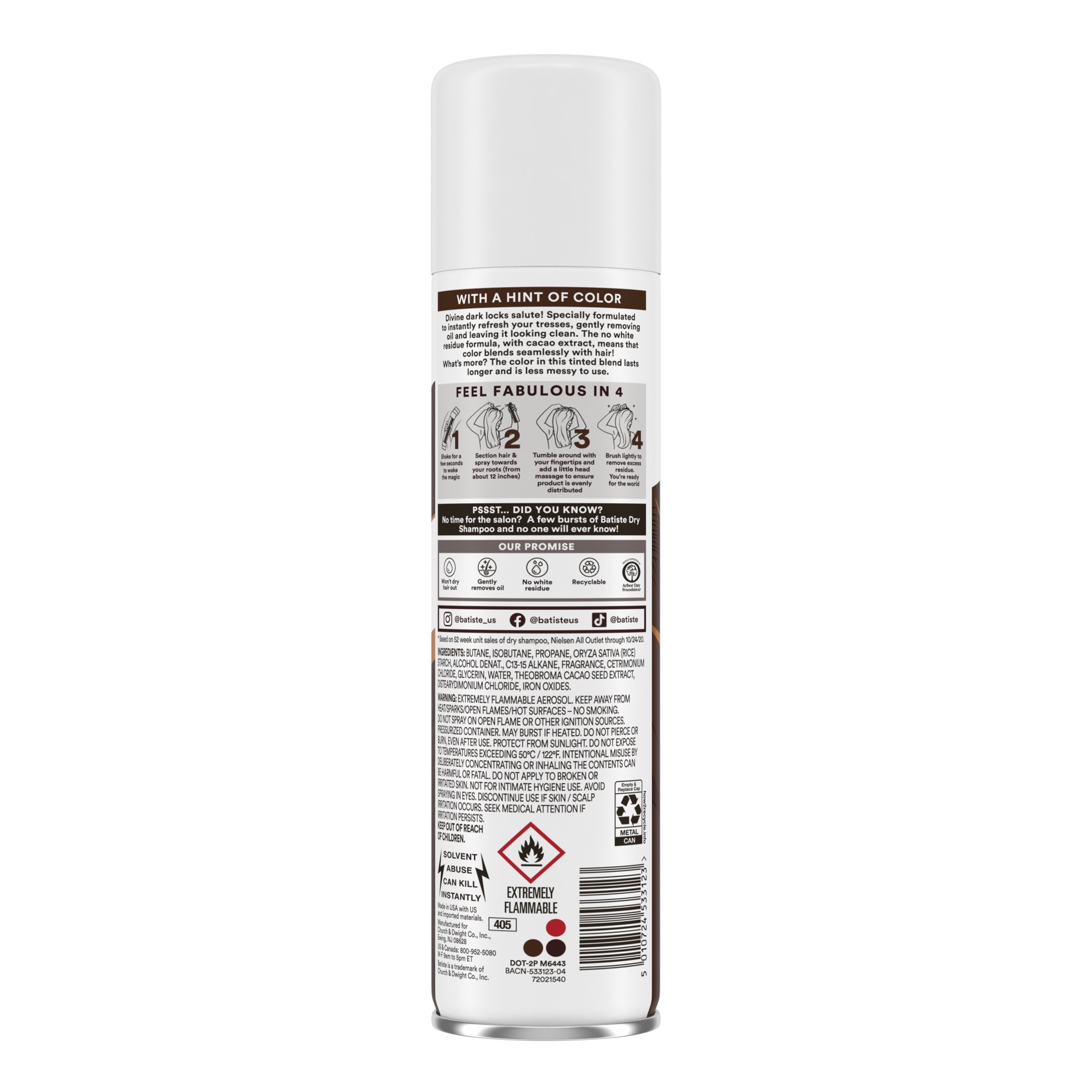 slide 4 of 5, Batiste Dry Shampoo, Dark, 6.35oz. *Packaging May Vary, 6.35 oz