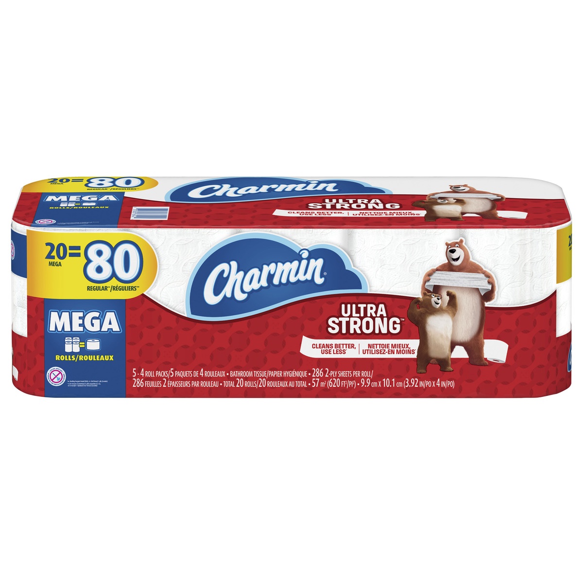 slide 1 of 1, Charmin Ultra Strong Toilet Paper Mega Roll, 20 ct