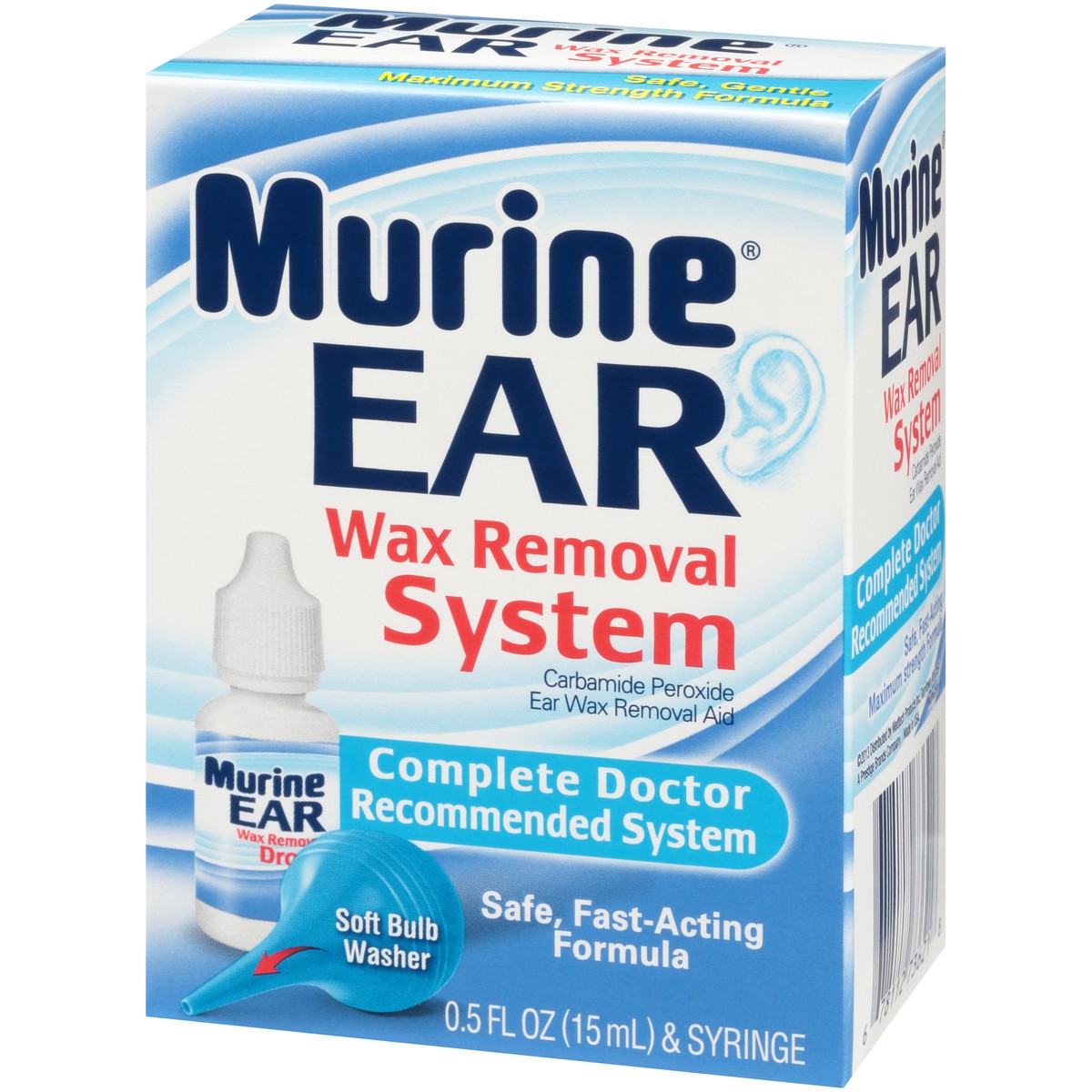 slide 4 of 10, Murine Ear Wax Removal System, Syringe and 0.5 fl oz Ear Drops Bottle, 0.50 fl oz