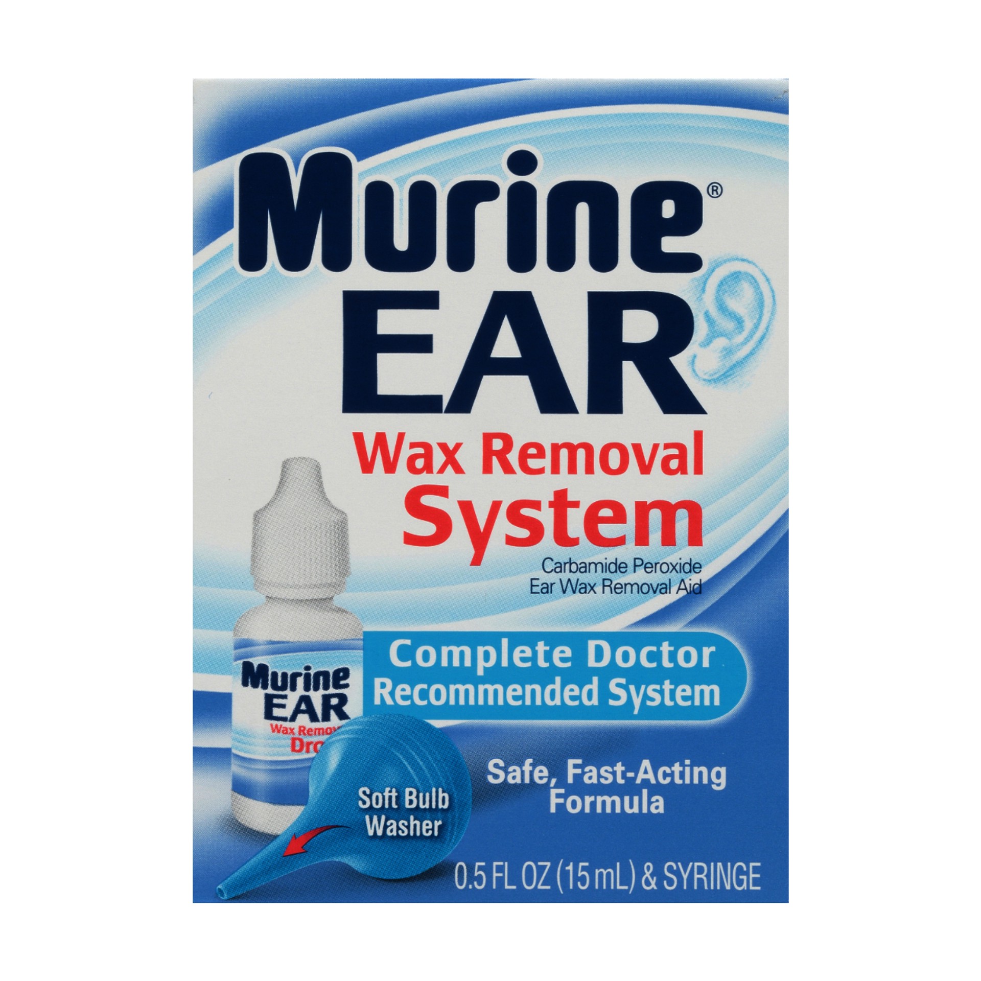 slide 1 of 10, Murine Ear Wax Removal System, Syringe and 0.5 fl oz Ear Drops Bottle, 0.50 fl oz