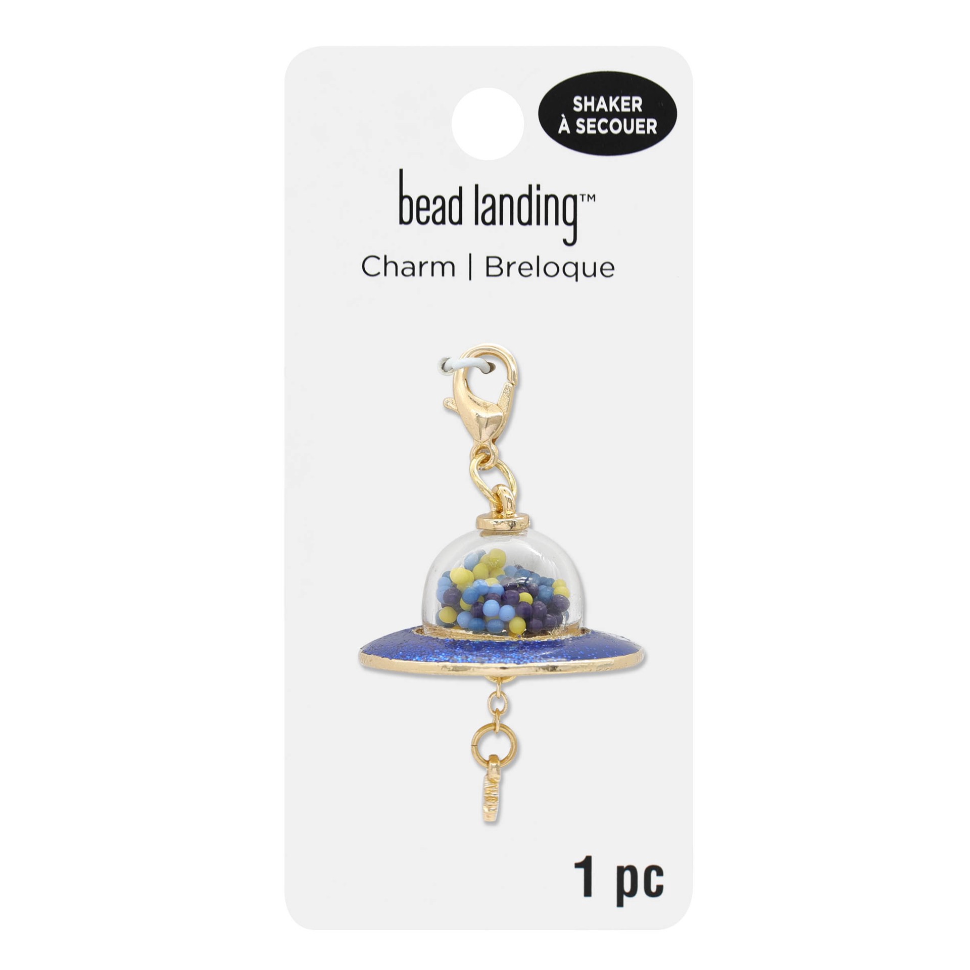 slide 3 of 3, Ufo Shaker Charm By Bead Landing, 43.86mm x 26.32mm charm size