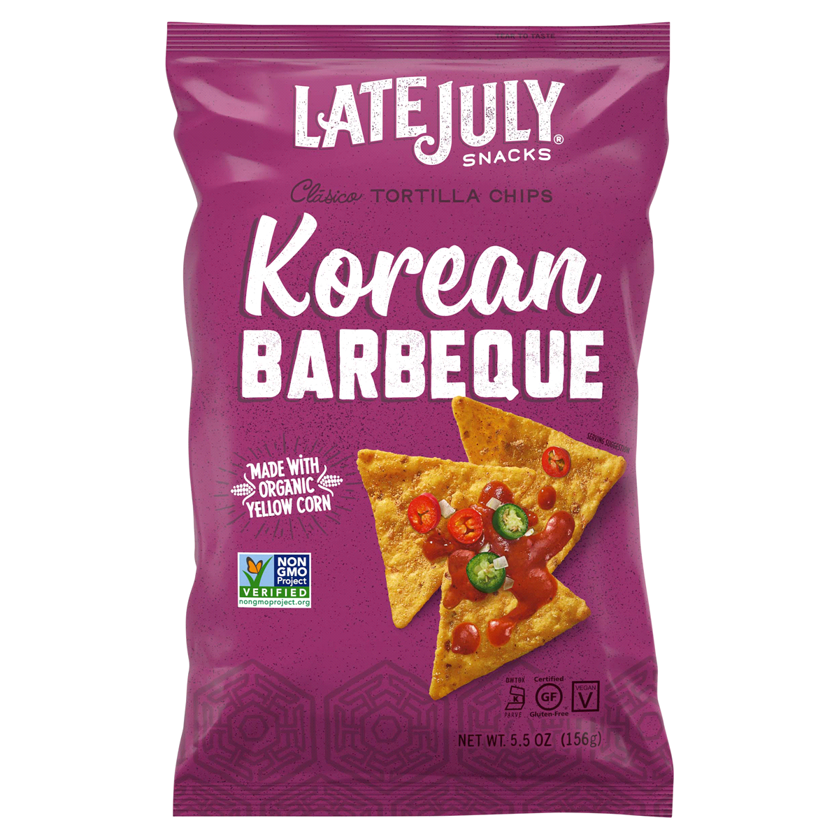 slide 1 of 1, Late July Organic Korean Barbeque Tortilla Chips, 5.5 oz