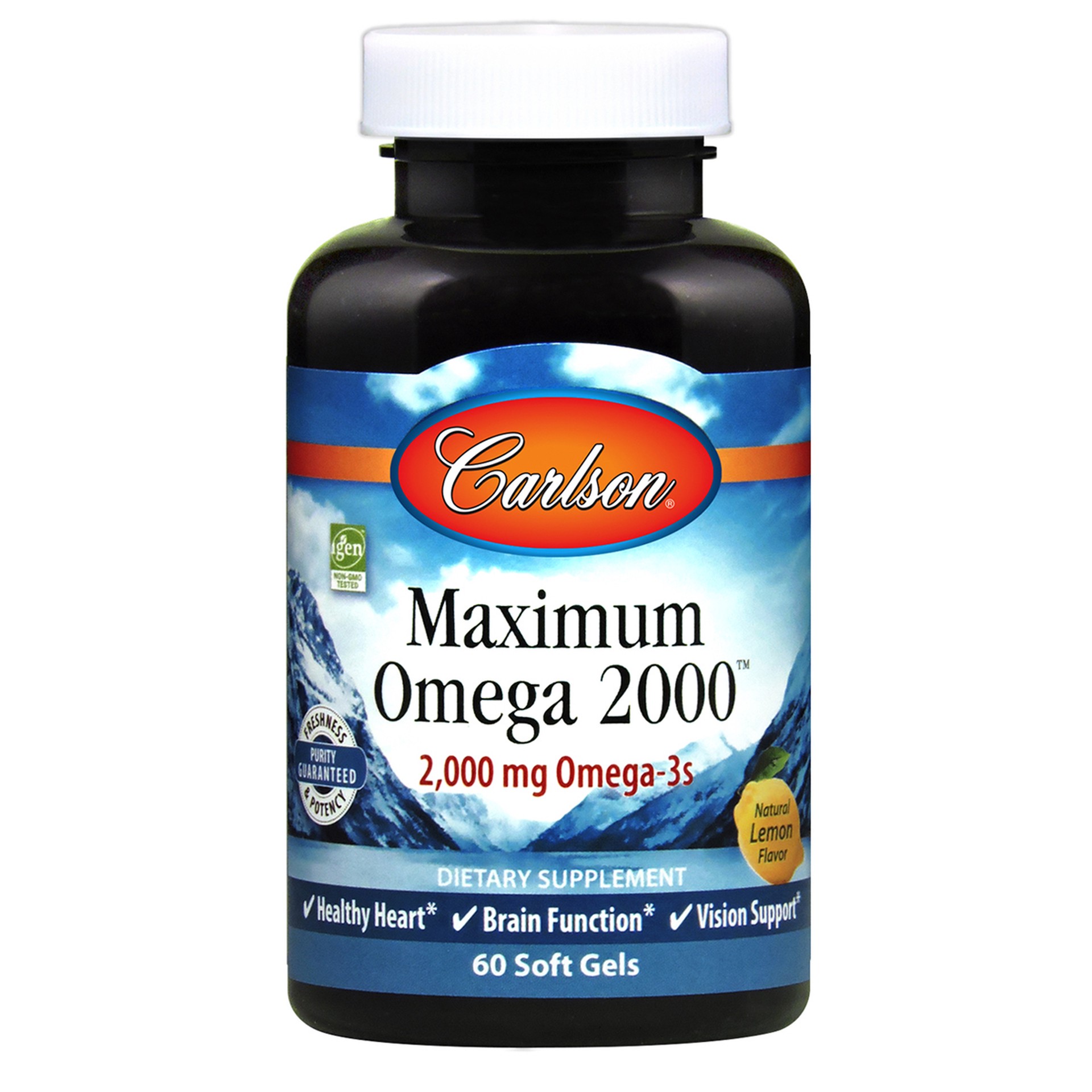 slide 1 of 1, Carlson Maximum Omega 2000 Fish Oil, 30 ct