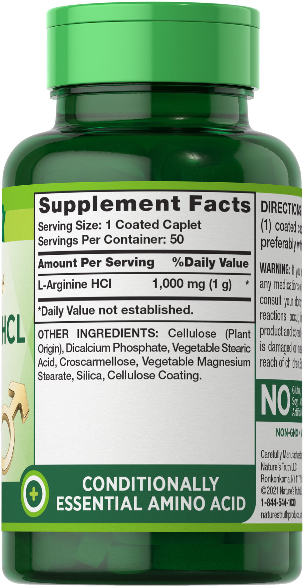 slide 2 of 4, Nature's Truth L-Arginine 1,000 mg, 50 ct