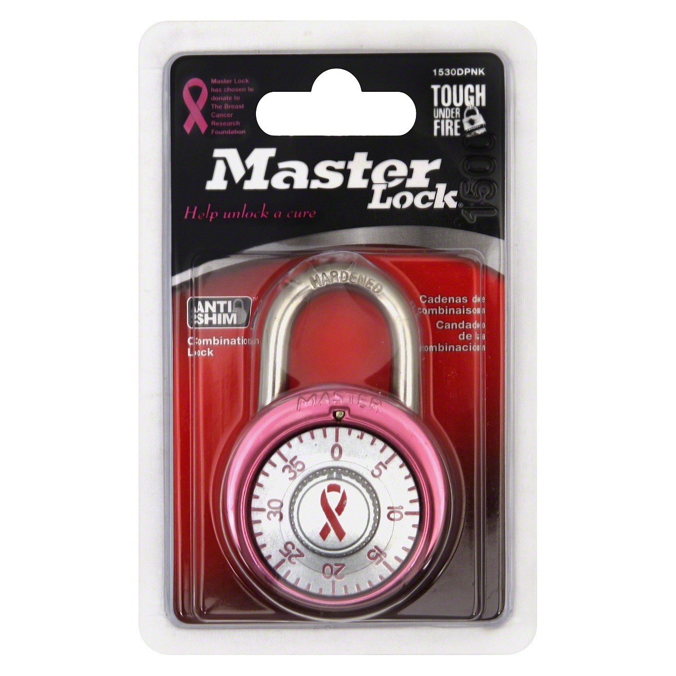 slide 1 of 1, Master Lock Dial Combination Padlock - Pink, 1 ct