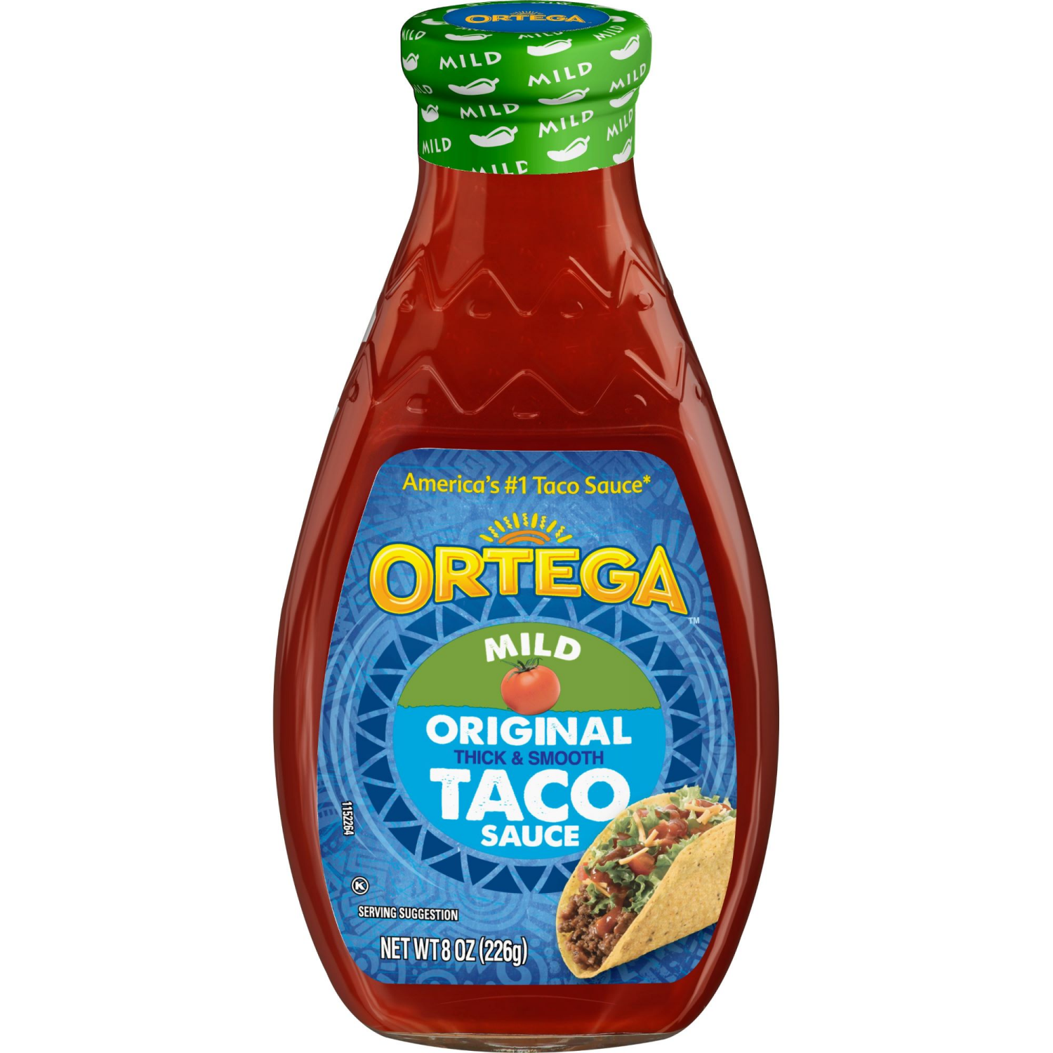 slide 1 of 5, Ortega Original Thick and Smooth Mild Taco Sauce, Kosher- 8 oz, 8 oz