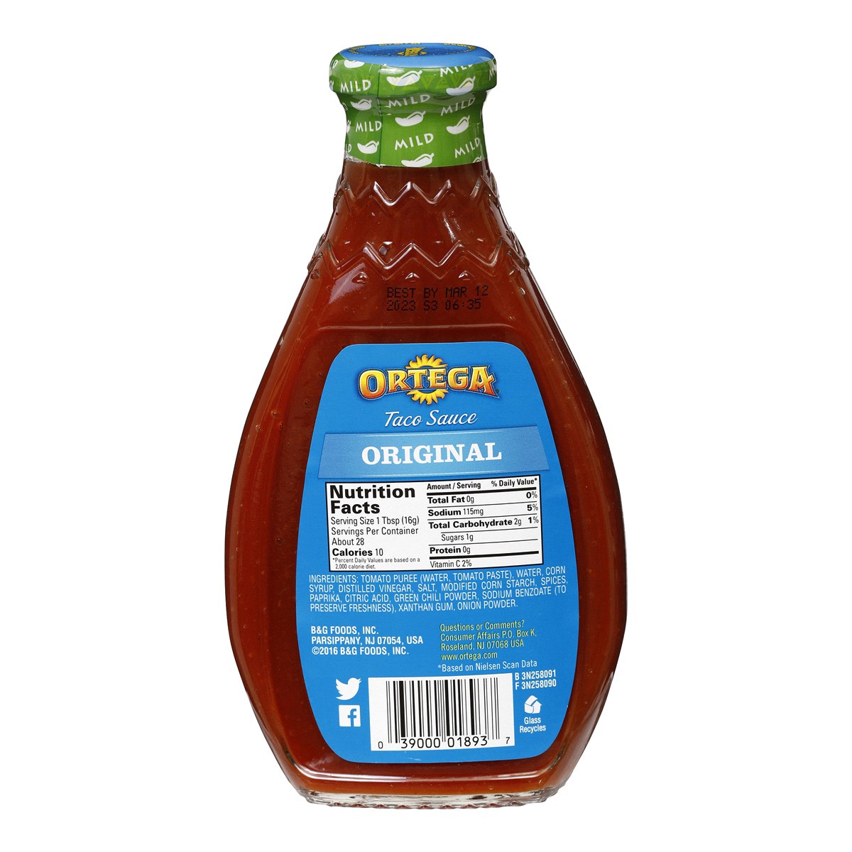 slide 5 of 5, Ortega Mild Thick & Smooth Original Taco Sauce 16 oz, 16 oz