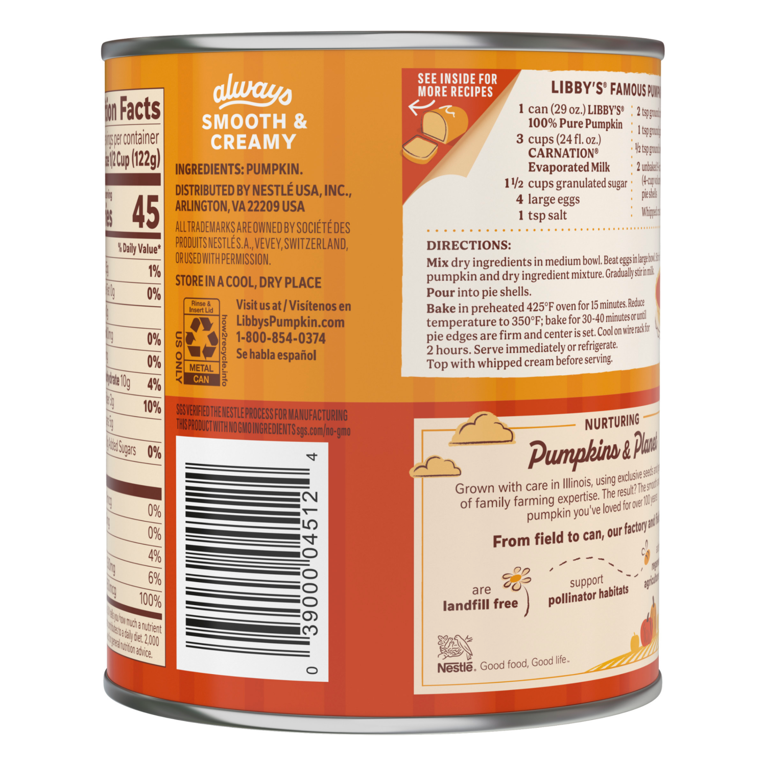 slide 5 of 8, Libby's 100% Pure Canned Pumpkin, 29 oz