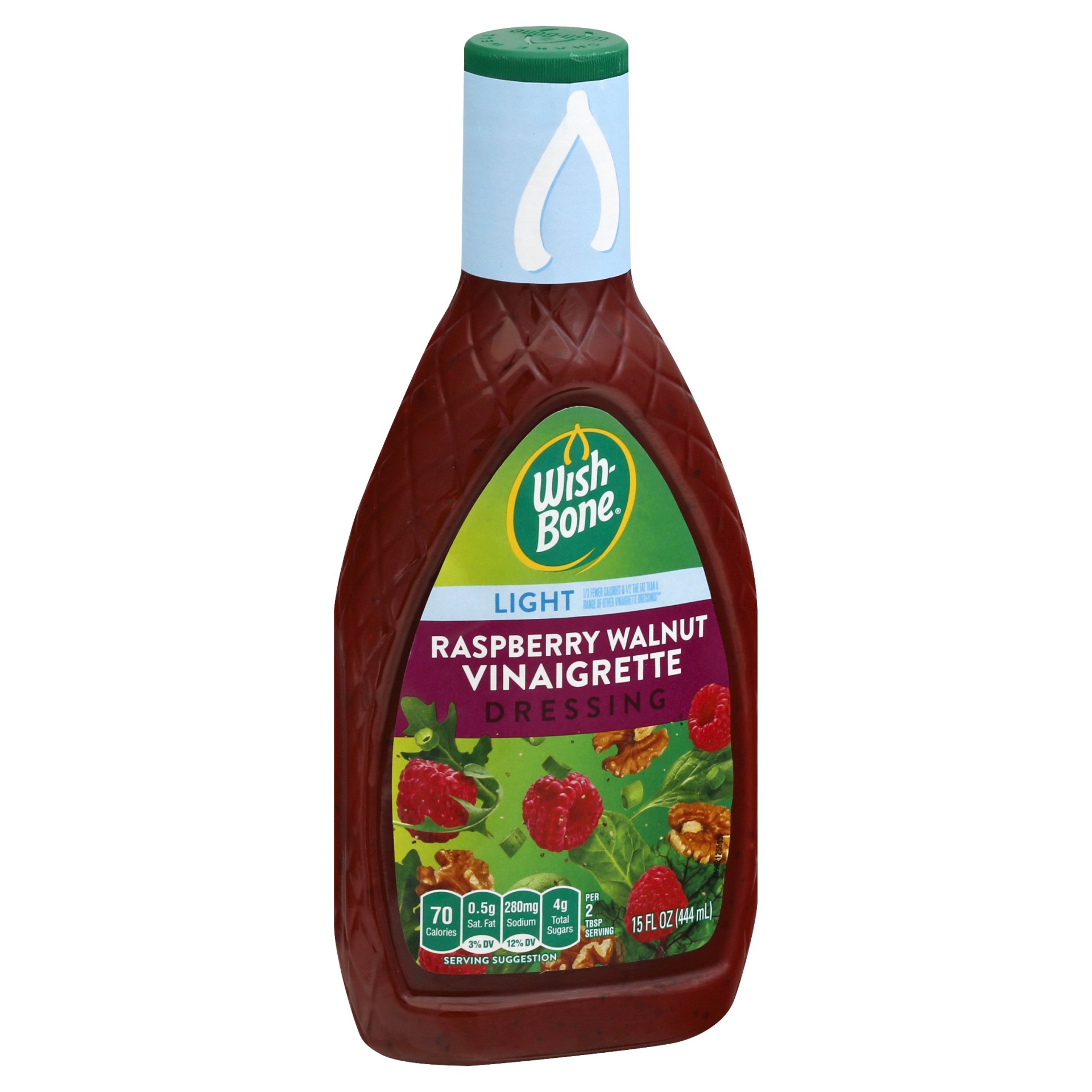 slide 1 of 9, Wish-Bone Dressing, Light Raspberry Walnut Vinaigrette, 15 fl oz