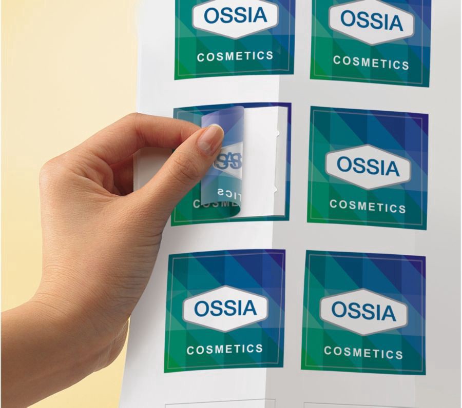 slide 2 of 9, Avery Print-To-The-Edge Labels, 22853, Square, Glossy Clear, 120 ct; 2 in x 2 in