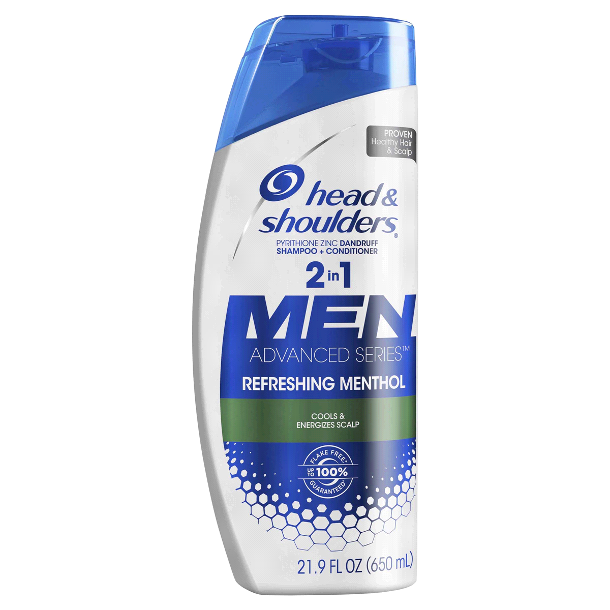 slide 1 of 1, Head & Shoulders Refreshing Menthol Dandruff 2 in 1 Shampoo and Conditioner, 21.9 fl oz