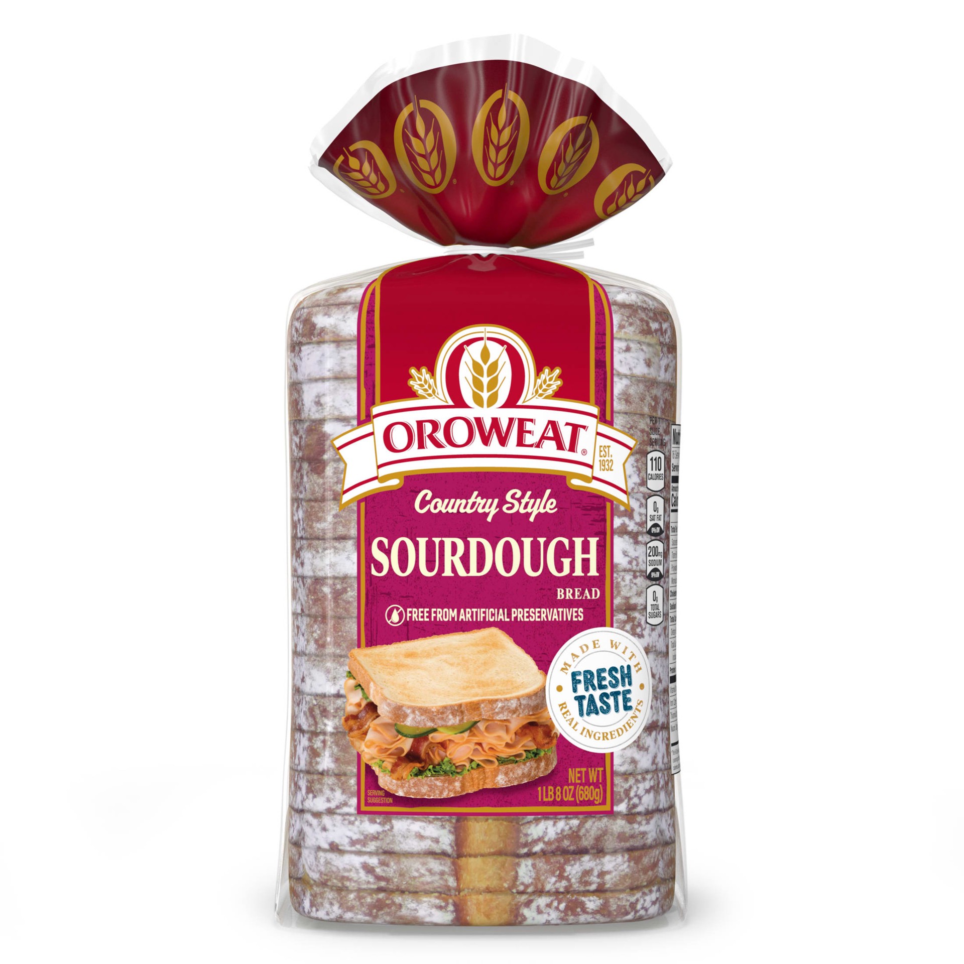 slide 7 of 7, Oroweat Country Style Sourdough Bread, 24 oz, 24 oz