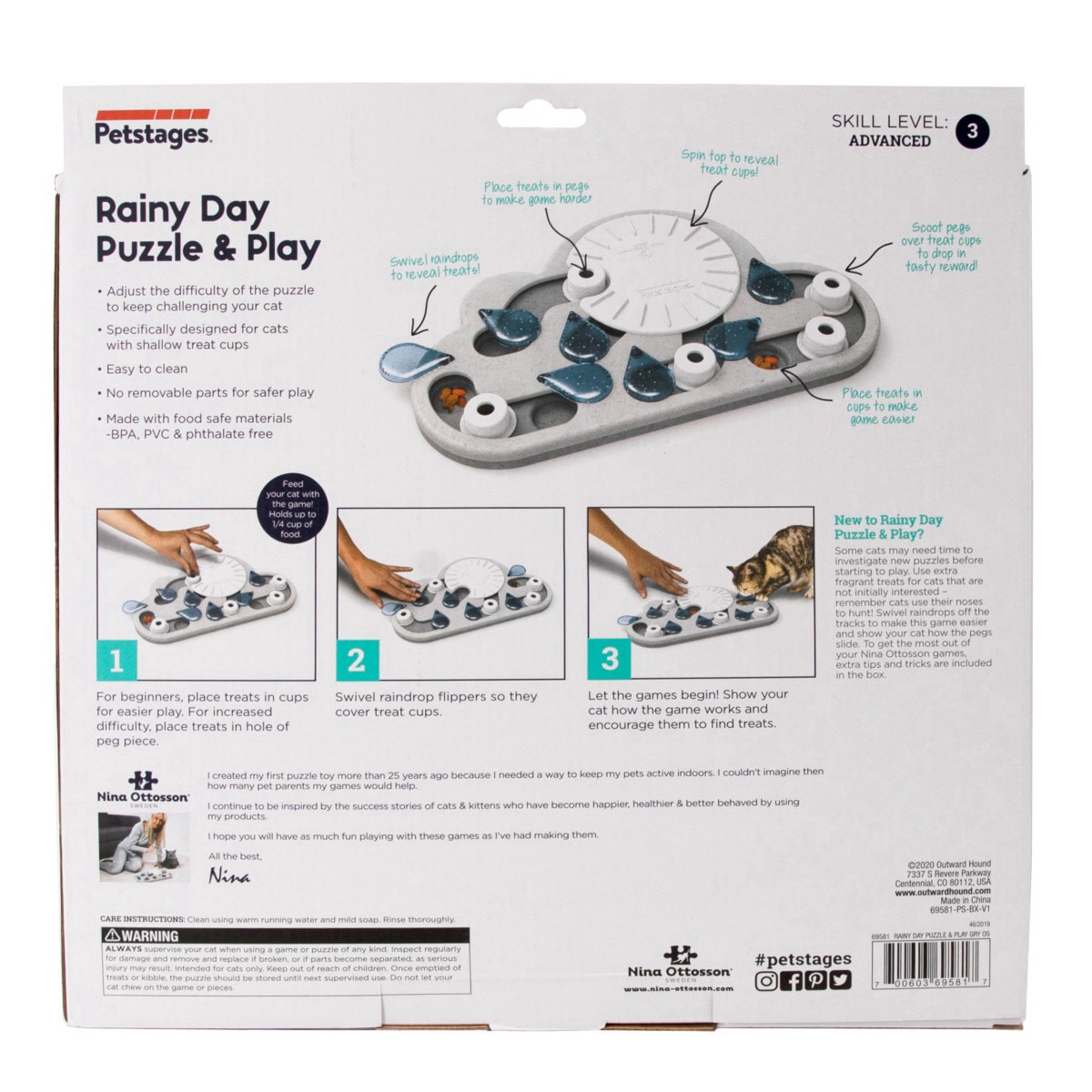 slide 9 of 29, Petstages Puzzle & Play Rainy Day Gry, 1 ct