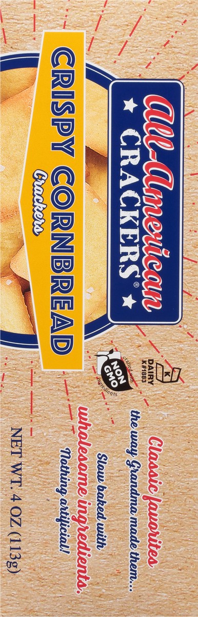 slide 7 of 9, All-American Crackers Crispy Cornbread 4 oz, 4 oz