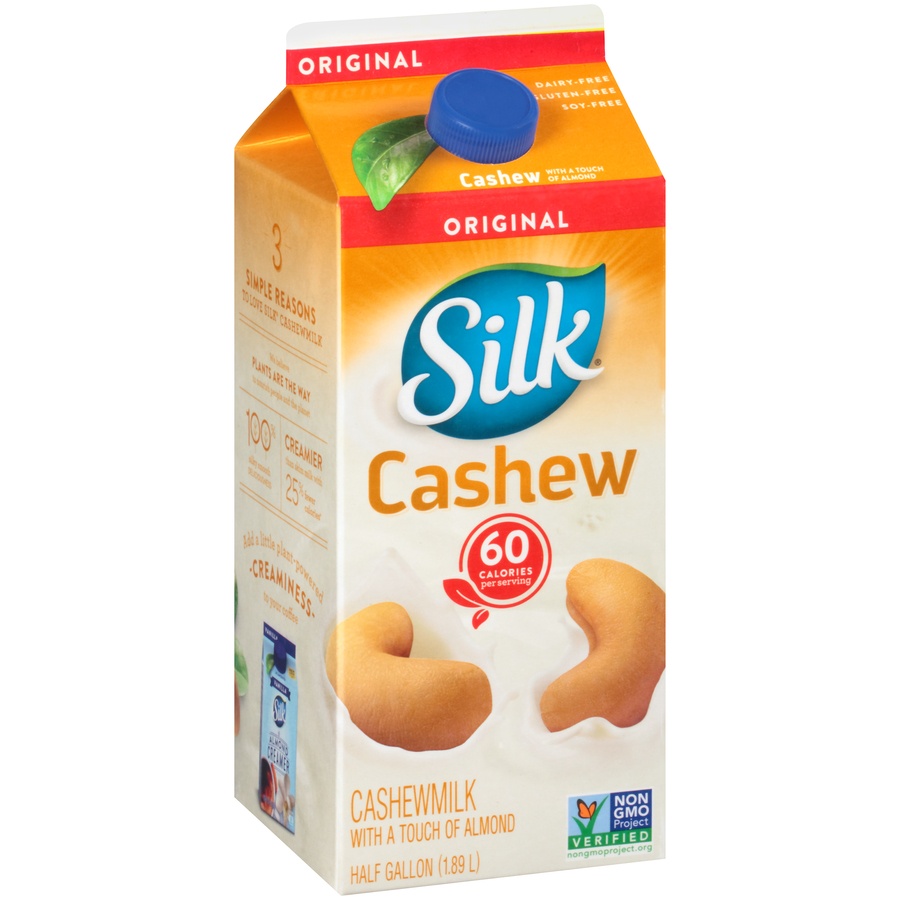 slide 2 of 8, Silk Original Cashew Milk, 64 oz