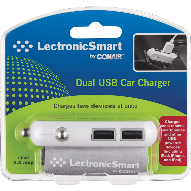 Conair Electronic Smart Dual Usb Car Charger 1 ct Shipt