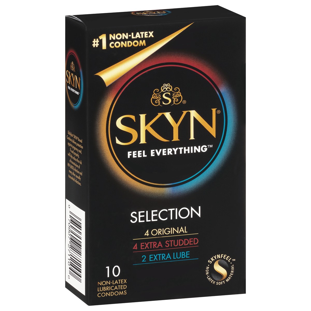 slide 4 of 10, SKYN Selection Non-Latex Lubricated Condoms 10 ea, 10 ct