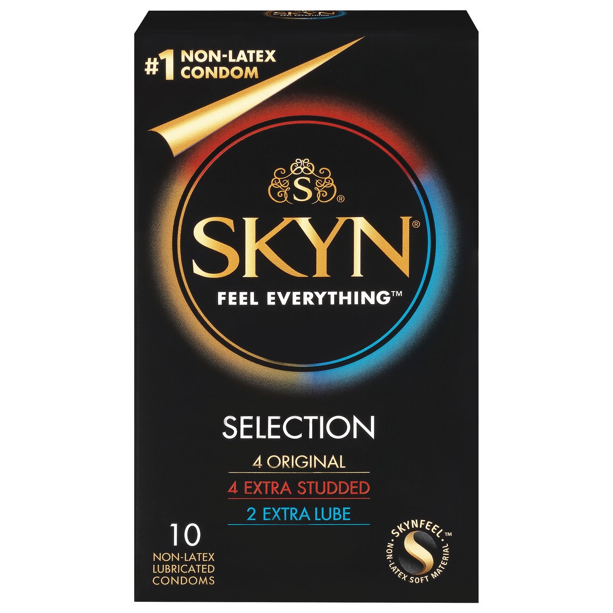 slide 1 of 10, SKYN Selection Non-Latex Lubricated Condoms 10 ea, 10 ct