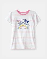 Carter's Girls Hello Kitty Striped Graphic Tee - White - 8