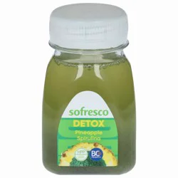 Sofresco Detox Pineapple Spirulina Juice with Live Cultures 3.7 fl oz