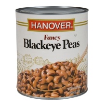 slide 1 of 1, Hanover Black-Eyed Peas, 110 oz