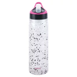 Copco Double Wall Tritan Water Bottle with Crackle Gel White Glitter