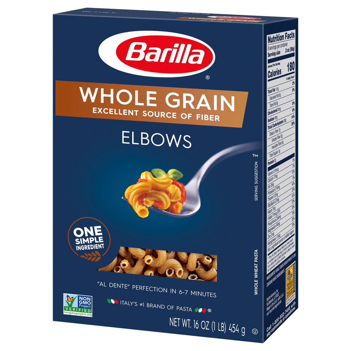 slide 3 of 9, Barilla Whole Grain Elbows Pasta 16 oz. Box, 