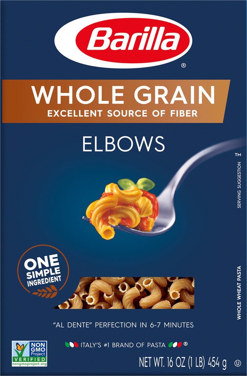 slide 6 of 9, Barilla Whole Grain Elbows Pasta 16 oz. Box, 