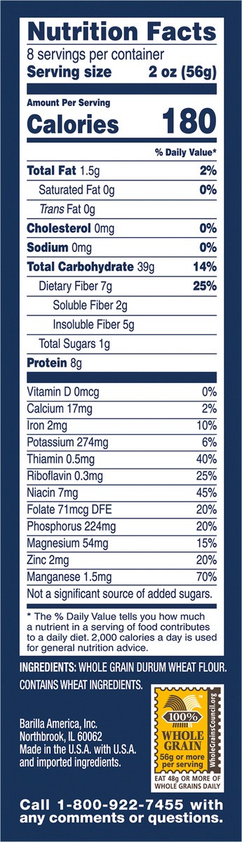 slide 8 of 9, Barilla Whole Grain Elbows Pasta 16 oz. Box, 